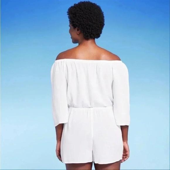 Kona Sol Women's Off the Shoulder Cover Up
Romper - White XL - Picture 4 of 9